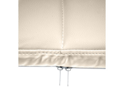 Chaise visiteur Canada B en cuir artificiel crème