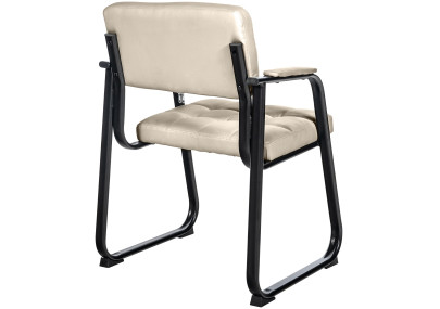 Chaise visiteur Canada B en cuir artificiel crème