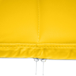 Chaise visiteur Canada B en cuir artificiel jaune