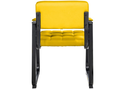 Chaise visiteur Canada B en cuir artificiel jaune