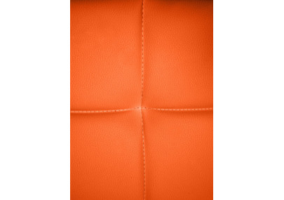 Chaise visiteur Canada B en cuir artificiel orange