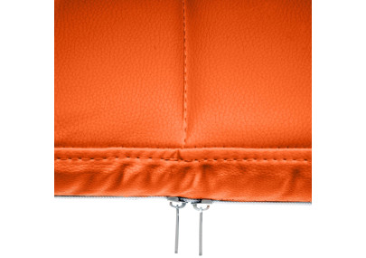 Chaise visiteur Canada B en cuir artificiel orange