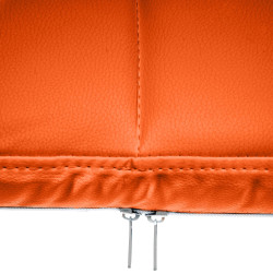 Chaise visiteur Canada B en cuir artificiel orange