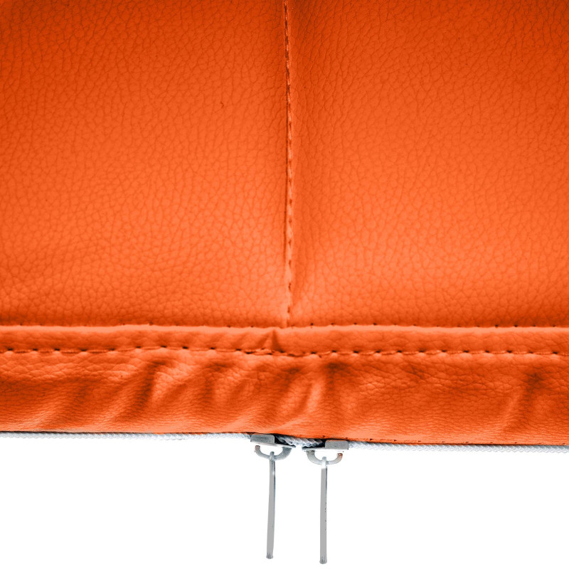 Sedia da visita Canada B in ecopelle arancione