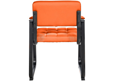 Chaise visiteur Canada B en cuir artificiel orange