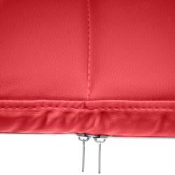 Sedia da visita Canada B in ecopelle rossa