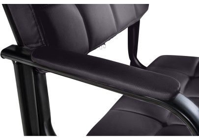 Chaise visiteur Canada B en cuir artificiel noir