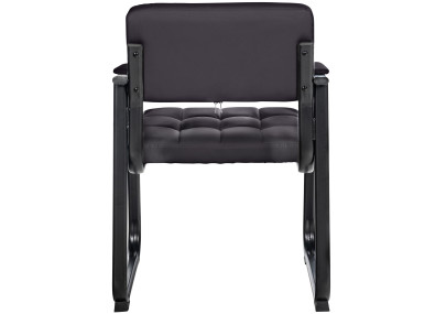 Chaise visiteur Canada B en cuir artificiel noir