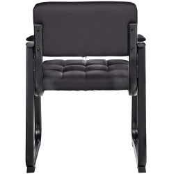 Sedia da visita Canada B in ecopelle nera