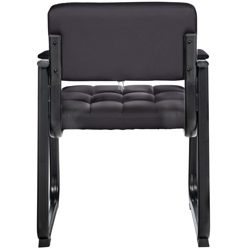 Sedia da visita Canada B in ecopelle nera