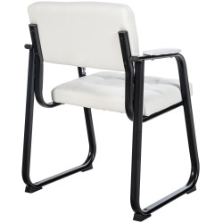 Sedia da visita Canada B in ecopelle bianca