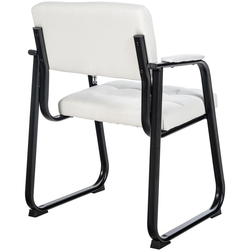 Sedia da visita Canada B in ecopelle bianca