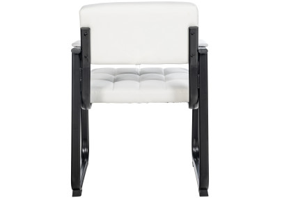 Chaise visiteur Canada B en cuir artificiel blanc