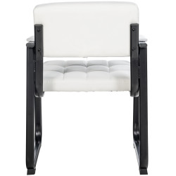 Sedia da visita Canada B in ecopelle bianca