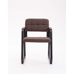 Sedia da visita Canada B in tessuto marrone