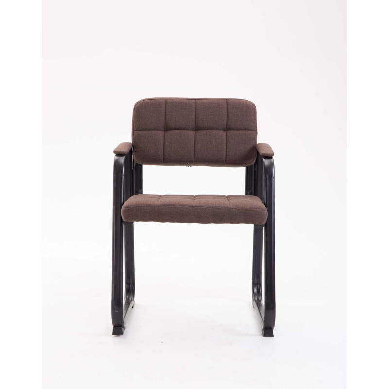 Sedia da visita Canada B in tessuto marrone