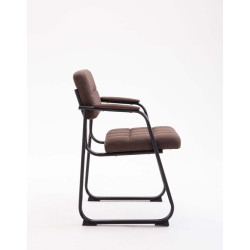 Sedia da visita Canada B in tessuto marrone