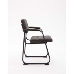 Silla de visita Canadá B, tela gris oscuro