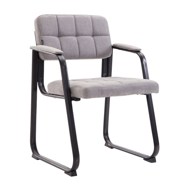 Chaise visiteur Canada B tissu gris clair