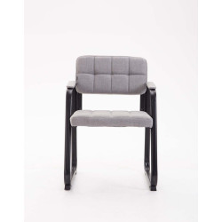 Silla de visita Canadá B tela gris claro