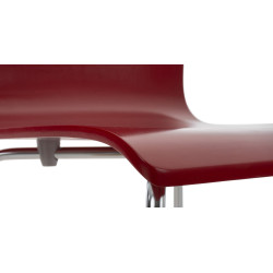 Lot de 2 chaises visiteurs Pepe rouge