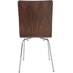 Lote de 4 cadeiras de visitante Pepe em nogueira