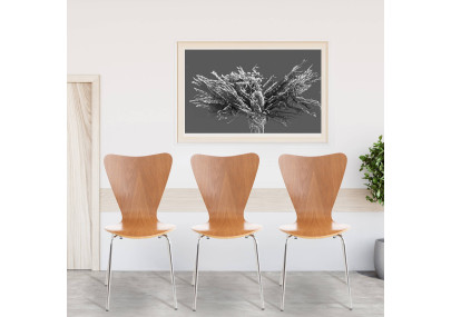 Conjunto de 4 sillas de visitante de roble Calisto