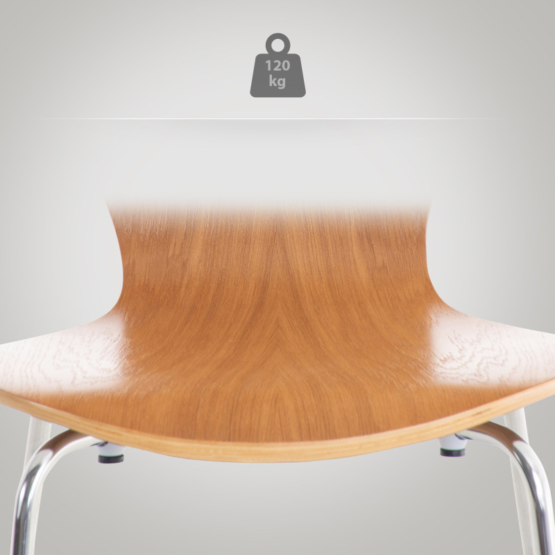 Conjunto de 4 cadeiras de visitante em carvalho Calisto