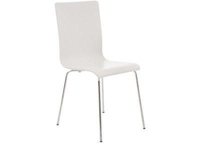 Lot de 4 chaises visiteurs Pepe en blanc