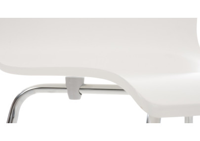 Lot de 4 chaises visiteurs Pepe en blanc
