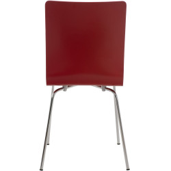 Lot de 4 chaises visiteurs Pepe rouges