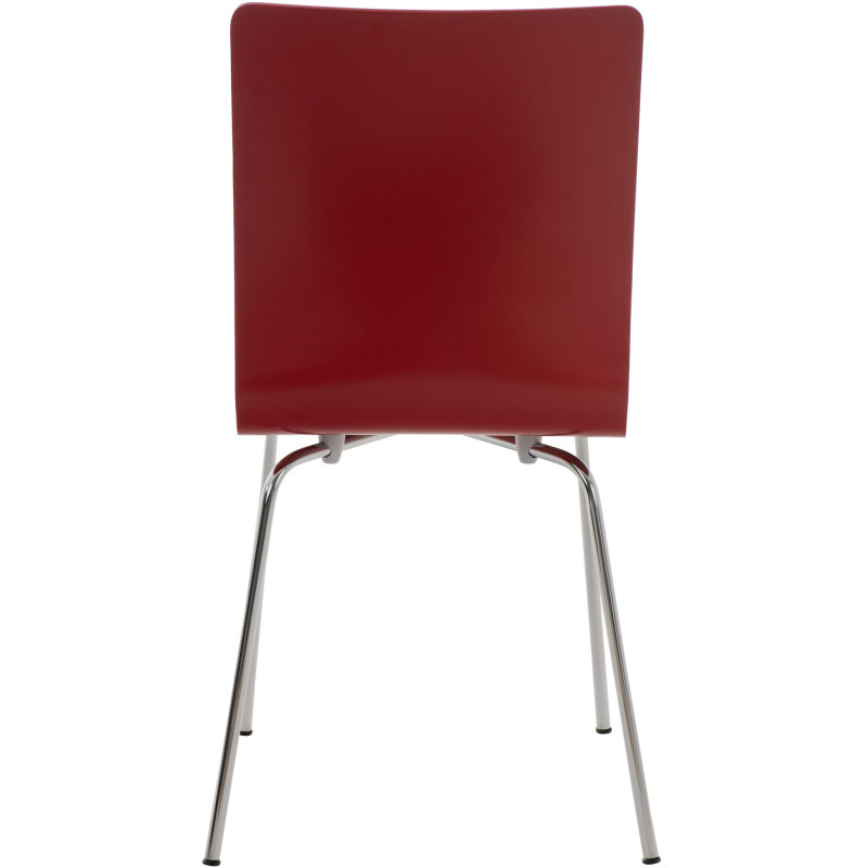 Lot de 4 chaises visiteurs Pepe rouges