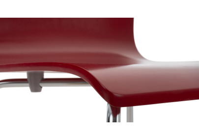 Lot de 4 chaises visiteurs Pepe rouges