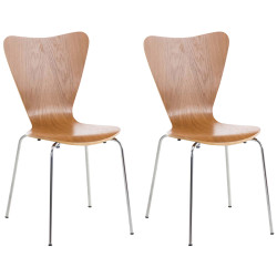 Lote de 2 cadeiras de visitante Calisto em carvalho