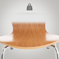 Lote de 2 sillas de visitante Calisto en roble