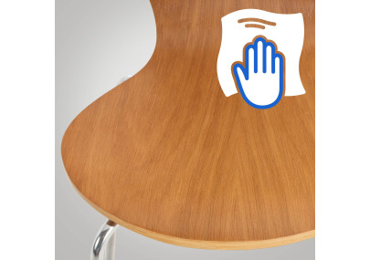 Lot de 2 chaises visiteurs Calisto en chêne