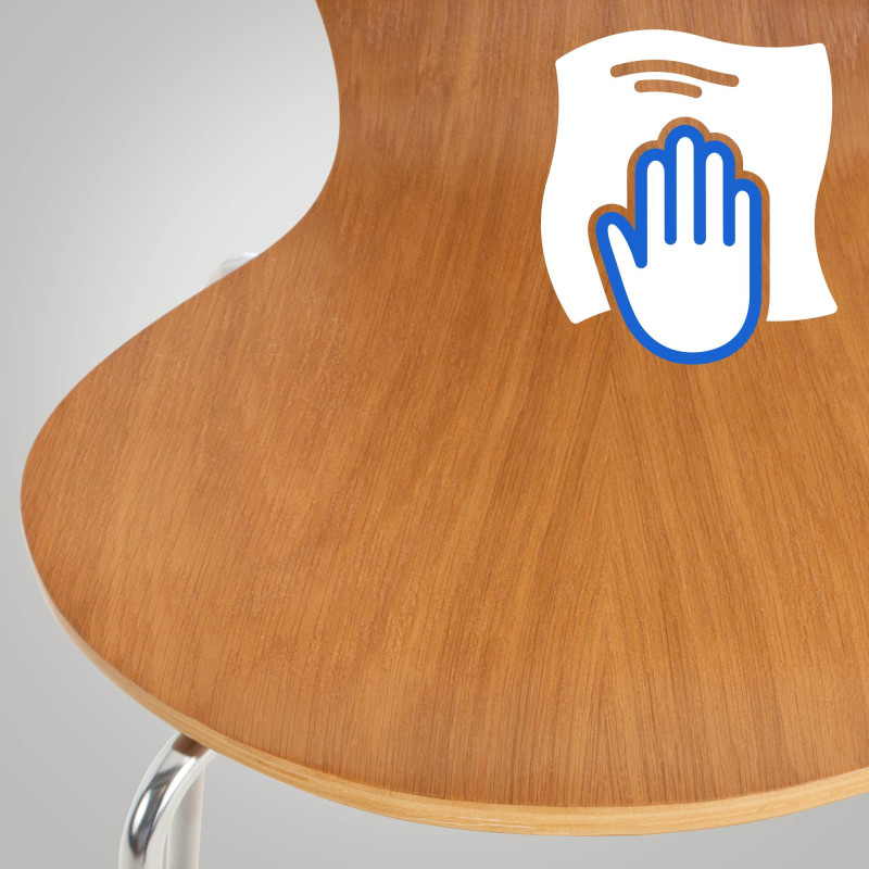 Lot de 2 chaises visiteurs Calisto en chêne