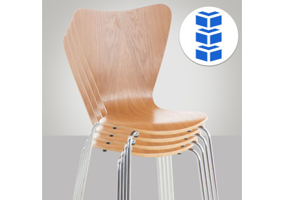 Lot de 2 chaises visiteurs Calisto en chêne