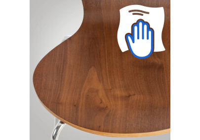 Lot de 2 chaises visiteurs Calisto noyer