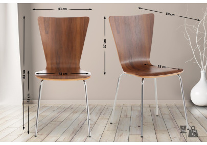 Chaise visiteur Aaron en noyer