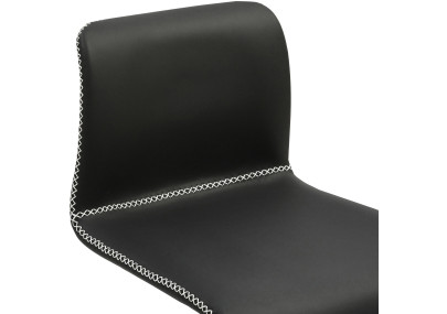 Tabouret de bar Henchy, similicuir noir