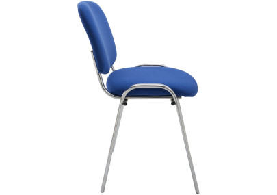 Chaise visiteur Ken C en tissu bleu