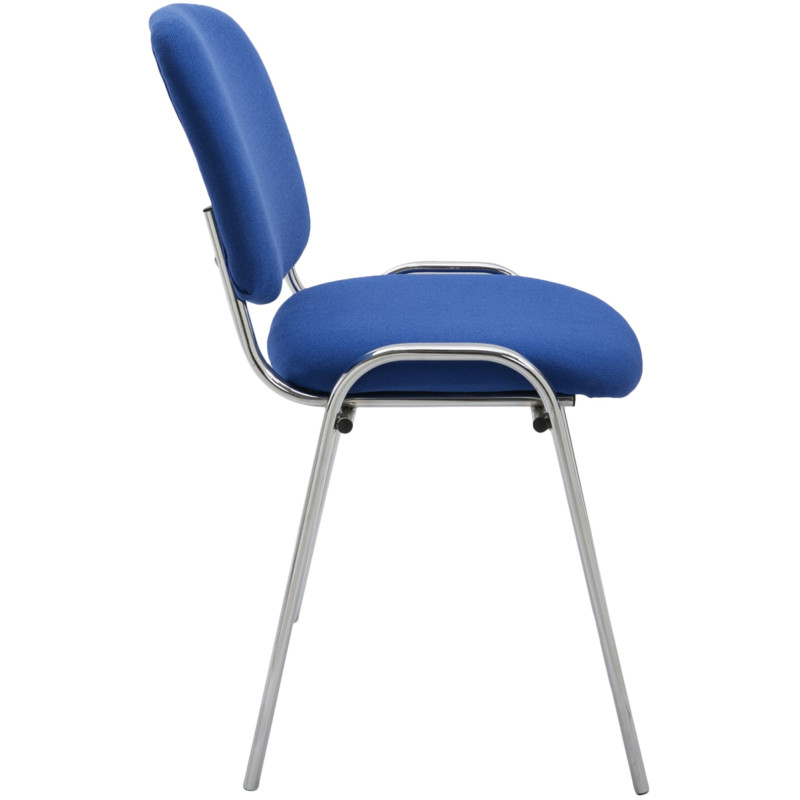 Chaise visiteur Ken C en tissu bleu