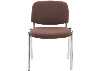 Chaise visiteur Ken C en tissu marron