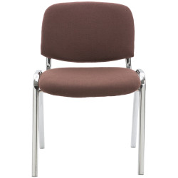 Sedia da visita Ken C in tessuto marrone