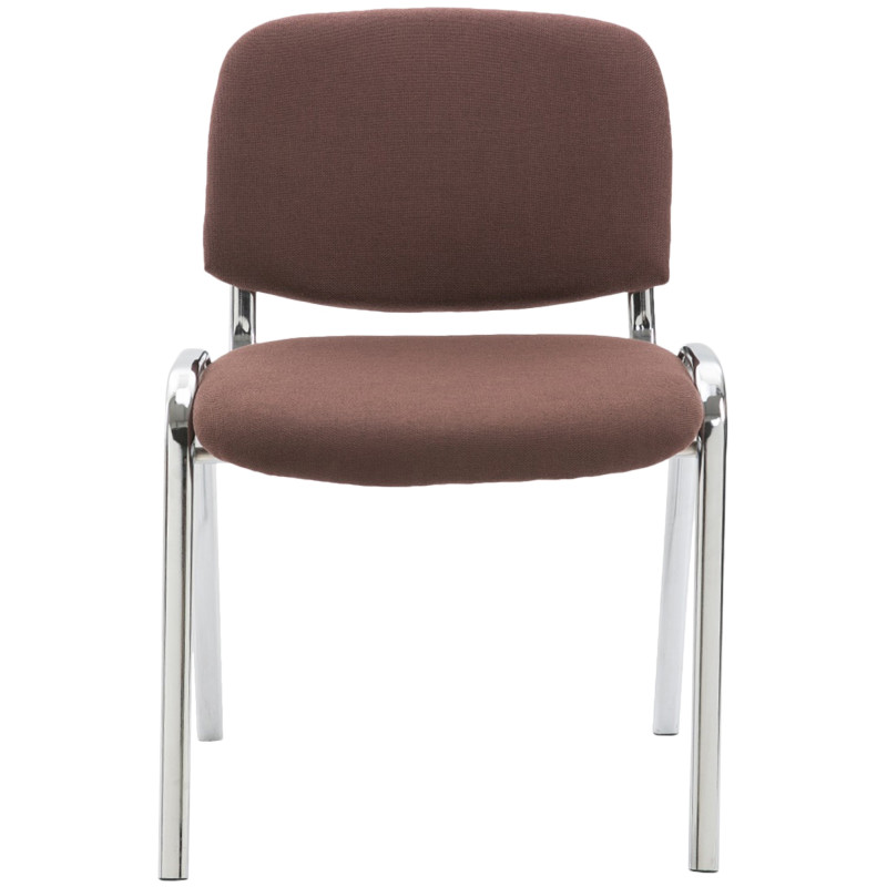 Sedia da visita Ken C in tessuto marrone