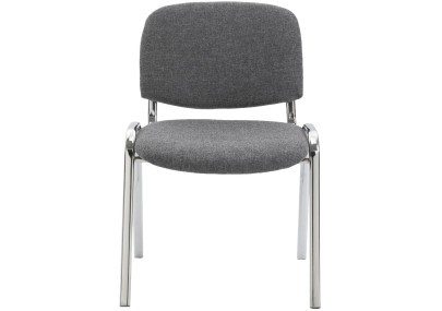 Chaise visiteur Ken C en tissu gris