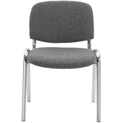 Silla de visita Ken C en tela gris