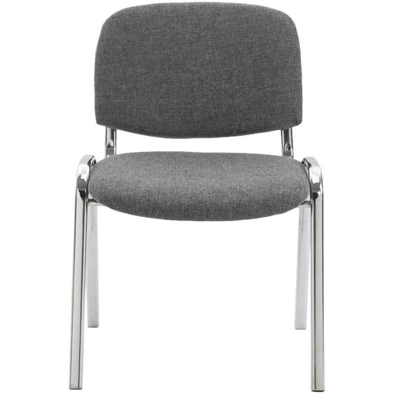 Chaise visiteur Ken C en tissu gris