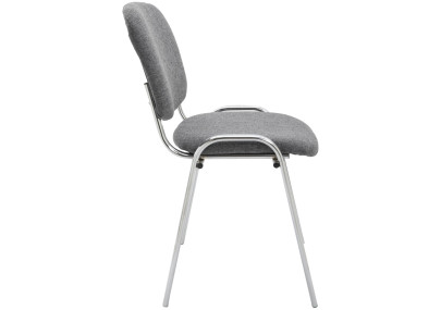 Chaise visiteur Ken C en tissu gris